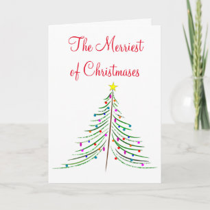 Cartes Pour Fêtes Annuelles Le plus joyeux des Noëls, avec arbre