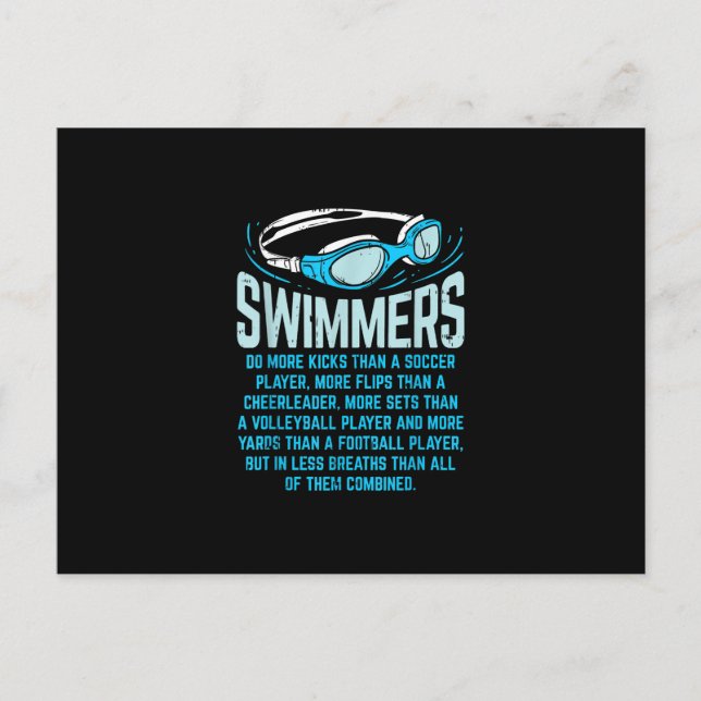 Cartes Pour Fêtes Annuelles Le Poison de Swimming Lover (Devant)