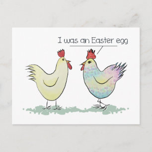 Cartes Pour Fêtes Annuelles Le poulet drôle était un oeuf de Pâques