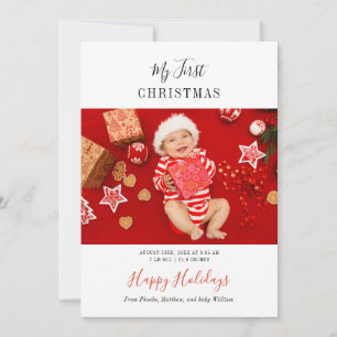 Cartes Pour Fêtes Annuelles Le premier Noël de bébé 5 Photos