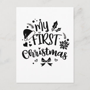 Cartes Pour Fêtes Annuelles Le premier Noël de bébé en famille assorti