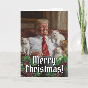 Cartes Pour Fêtes Annuelles Le Président Donald Trump Cats Kittens Noël 2024