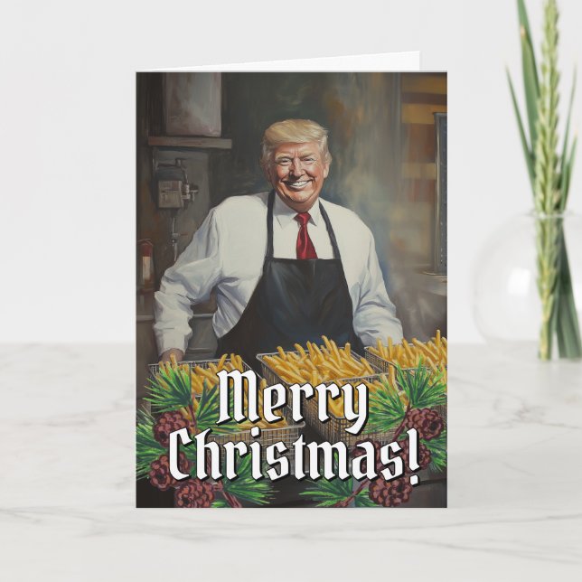 Cartes Pour Fêtes Annuelles Le président Donald Trump fête Noël 2024 en France (Devant)