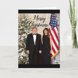 Cartes Pour Fêtes Annuelles Le président Donald Trump Melania Élégant Noël