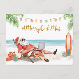 Cartes Pour Fêtes Annuelles Le programmeur en ligne du Père Noël Joyeux Noël !