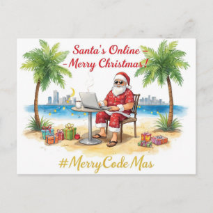 Cartes Pour Fêtes Annuelles Le programmeur en ligne du Père Noël Joyeux Noël !