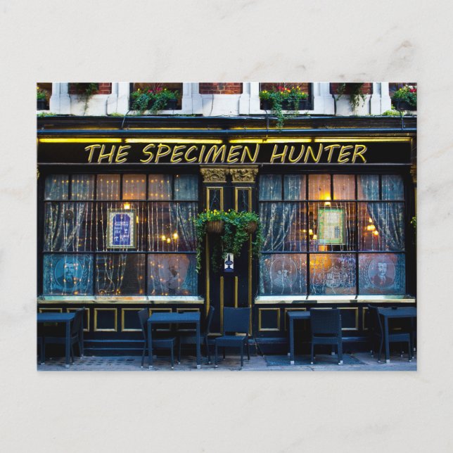 Cartes Pour Fêtes Annuelles Le pub du chasseur de spécimens (Devant)