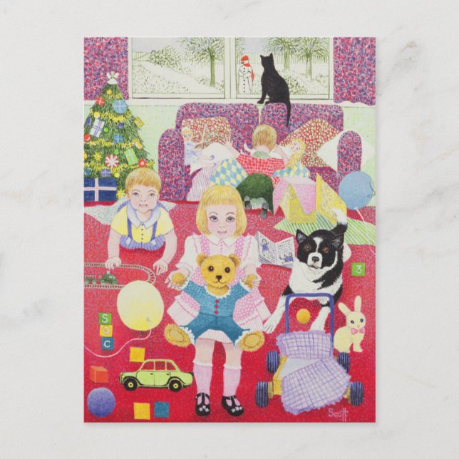 Cartes Pour Fêtes Annuelles Le pyjama de Noël de Teddy (Devant)