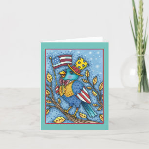 CARTES POUR FÊTES ANNUELLES LE QUATRIÈME TWEET DE JUILLET DE BLUEBIRD, LE DRAP