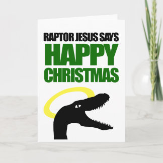 Cartes Pour Fêtes Annuelles Le Raptor Jesus dit Joyeux Noël