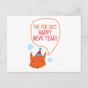 Cartes Pour Fêtes Annuelles Le Renard dit Bonne Année !
