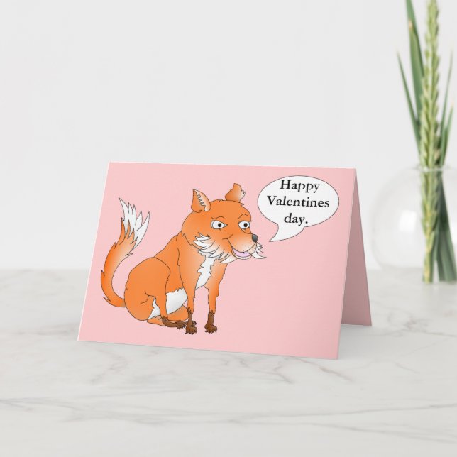 Cartes Pour Fêtes Annuelles Le renard dit : "Serez-vous ma Saint-Valentin ?" (Devant)