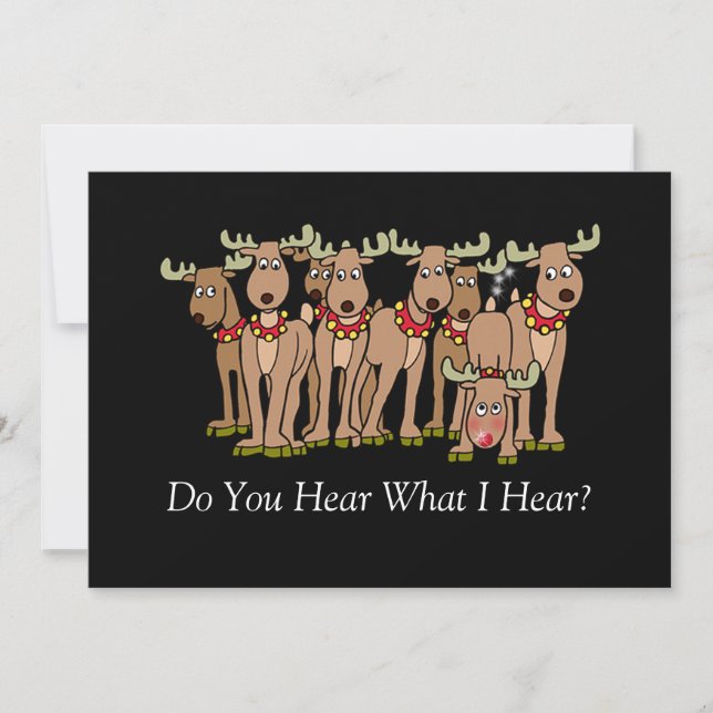 Cartes Pour Fêtes Annuelles Le renne Embarrassed passe Noël de gaz (Devant)