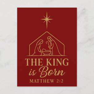 Cartes Pour Fêtes Annuelles Le Roi Est Né Nativité Noël Design