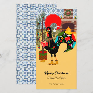 Cartes Pour Fêtes Annuelles Le Rooster Portugais et la joie de donner