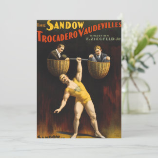 Cartes Pour Fêtes Annuelles Le Sandow Eugen Sandow Vaudeville Weightlifter