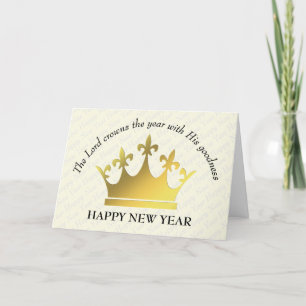 Cartes Pour Fêtes Annuelles LE SEIGNEUR COURONNE L'ANNÉE   Bonne année