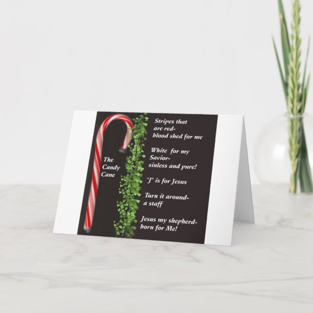 Cartes Pour Fêtes Annuelles Le sens du Sucre de canne réel (Devant)