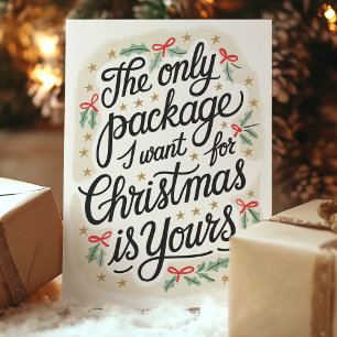 Cartes Pour Fêtes Annuelles Le seul cadeau que je veux pour Noël Flirt