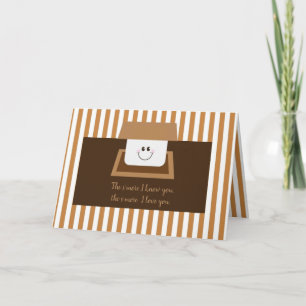 Cartes Pour Fêtes Annuelles Le s'more je vous connais, le s'more je t'aime