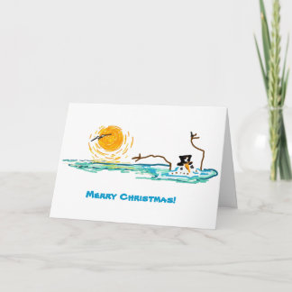 Cartes Pour Fêtes Annuelles Le Snowman de Floride