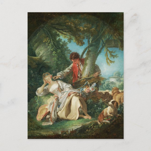 Cartes Pour Fêtes Annuelles Le sommeil interrompu par François Boucher (Devant)