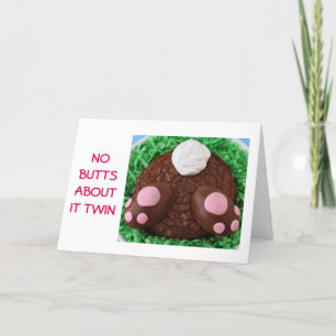 CARTES POUR FÊTES ANNUELLES LE SOUHAIT DE LA TWIN-EASTER EST ÉNORME