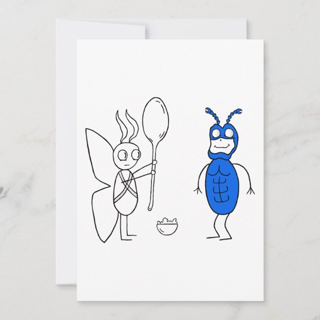 Cartes Pour Fêtes Annuelles Le SPOOOOOONNNN Est Trop Grand (Devant)