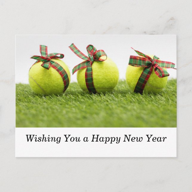 Cartes Pour Fêtes Annuelles Le tennis vous souhaite une bonne année (Devant)