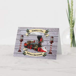 Cartes Pour Fêtes Annuelles Le train de charbon du Père Noël du Pôle Nord