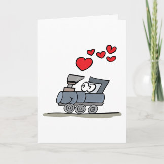 Cartes Pour Fêtes Annuelles Le train de Valentine