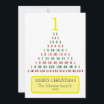 Cartes Pour Fêtes Annuelles Le triangle de Pascal<br><div class="desc">Maths et noël.</div>