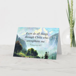 Cartes Pour Fêtes Annuelles Le verset de la Bible, Phil 4:13, je peux faire to
