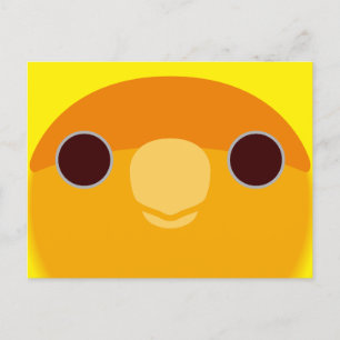 Cartes Pour Fêtes Annuelles Le visage d'un amour à visage orange