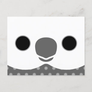Cartes Pour Fêtes Annuelles Le visage d'un cocktail mâle Pearl à visage blanc