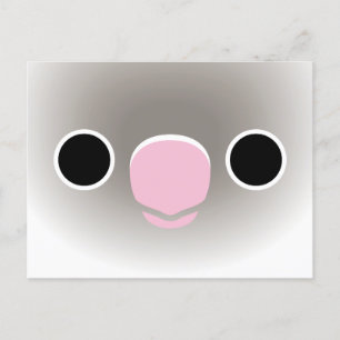 Cartes Pour Fêtes Annuelles Le visage d'un lovebird masqué bleu pastel