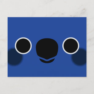 Cartes Pour Fêtes Annuelles Le visage d'un perroquet à tête bleue
