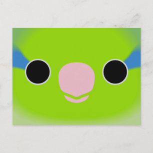 Cartes Pour Fêtes Annuelles Le visage d'un perroquet du Pacifique mâle normal