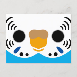 Cartes Pour Fêtes Annuelles Le visage d'une femelle bleu ciel normal