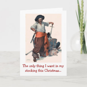 Cartes Pour Fêtes Annuelles Le voeu de Noël du Pirate