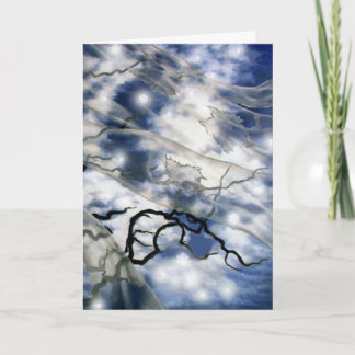 Cartes Pour Fêtes Annuelles Le voile de l'automne avec des flocons de neige