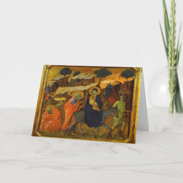 Cartes Pour Fêtes Annuelles Le vol dans Noël de l'Egypte (Devant)