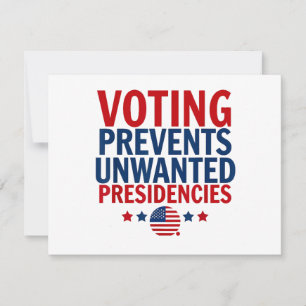 Cartes Pour Fêtes Annuelles Le vote empêche les présidences indésirables homme