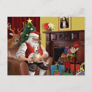 Cartes Pour Fêtes Annuelles Le Whippet du Père Noël