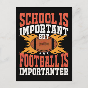 Cartes Pour Fêtes Annuelles L'école est importante, drôle de football américai