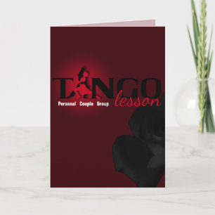 Cartes Pour Fêtes Annuelles Leçon de tango - salutation de carte, note