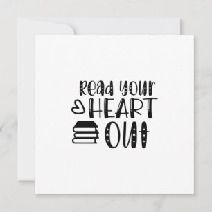 Cartes Pour Fêtes Annuelles Lecture Art Lire votre coeur Sortir