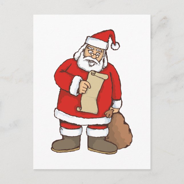 Cartes Pour Fêtes Annuelles Lecture père Noël (Devant)