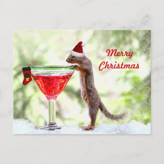 Cartes Pour Fêtes Annuelles L'écureuil de Noël à Happy Hour