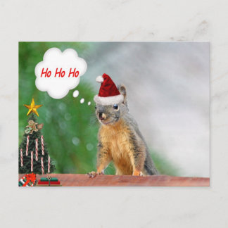 Cartes Pour Fêtes Annuelles L'écureuil de Noël Dit Ho Ho Ho